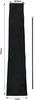 A black umbrella cover is laid out flat with dimensions indicated by arrows and text. Produktbild-Vorschau
