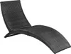 vidaXL Bain de soleil pliable avec support Poly rotin noir Voir les images du produit 5