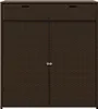 vidaXL Gartenschrank Braun 105x55x113 cm Poly Rattan Produktbild-Vorschau 6