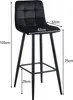 CLIPOP Hoher Barhocker 2er Set aus Samt, für Bar, Theke und Produktbild-Vorschau 7