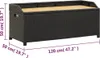 vidaXL Sitzbank mit Stauraum 120 cm Poly Rattan Schwarz Produktbild-Vorschau 12