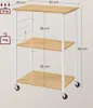 VASAGLE Küchenwagen mit 3 Ebenen, 6 Haken, 40 x 60 x 89 cm, Produktbild-Vorschau 7