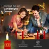Stabkerzen LED mit Timer ROT 4 Stück ROT indoor - 6 Stunden Produktbild-Vorschau 4