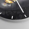 Wanduhr - Rund - Glasuhr - Gold Mund Schwarz - 40x40cm - Produktbild-Vorschau 5