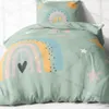 Kinderbettwäsche Regenbogen, Sterne & Sonne 135x200 + 80x80 Produktbild-Vorschau 4