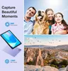 A collage of images showing a family with a dog, hot air balloons over a landscape, and a tablet. Produktbild-Vorschau