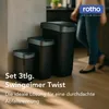 Rotho Twist Mülleimer Küche 3er-Set 10 L 25 L 50 L Deckel Produktbild-Vorschau 2