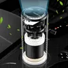 A cutaway view of a car air purifier, showing its internal components and how it filters air. The product is placed on a dark, textured surface, possibly a car interior. Produktbild-Vorschau