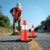 Wiltec dopravný kužeľ 45 cm vysoký 6 kusov, smerový kužeľ Náhľad obrázku produktu 2