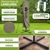 tillvex® Alu Parasol Rectangulaire Ø 330 cm Marron + Voir les images du produit 8