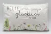 Kissen mit Aufschrift "glücklich sein" incl. Füllung und Produktbild-Vorschau 1