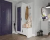 Garderobenschrank weiß matt 116x210x44 cm links mit Spiegel Produktbild-Vorschau 2