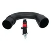 A black curved pipe with a black strap and red buckle attached. Produktbild-Vorschau