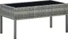 vidaXL Tavolo da giardino grigio 75x40x37 cm in poly rattan Anteprima dell’immagine prodotto 5