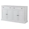 A white sideboard with four doors and two drawers, presented against a white background. Produktbild-Vorschau