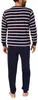 Eleganter Herren Frottee Pyjama Schlafanzug mit Bündchen - Produktbild-Vorschau 4