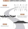 Diagram showing the steps to assemble a pop-up tent. Podgląd zdjęcia produktu