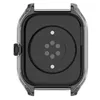 The back of a clear protective case for a smartwatch, showing the sensor area. Voir les images du produit