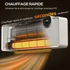 HOMCOM Chauffage mural en céramique 1000/2000W, radiateur Voir les images du produit 3