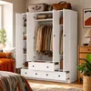 180 cm Hoher Weißer Kleiderschrank mit 5 Schubladen, Produktbild-Vorschau 2