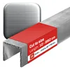 PROFILO A U IN ALLUMINIO SPAZZOLATO 15x15x15x2mm 100 cm + Anteprima dell’immagine prodotto 1