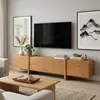 Lowboard LEILA aus Massivholz 220 cm, Eiche Finish - TV Produktbild-Vorschau 2