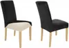 Stuhlhusse Stretch Schwarz - 6 Stück - Samt - Universal - Produktbild-Vorschau 6
