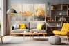 Leinwandbilder für das Wohnzimmer. Wanddekoration Goldene Produktbild-Vorschau 7