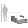 Gartensofa 2-Sitzer mit Kissen Grau Poly Rattan Produktbild-Vorschau 10