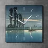 Coloray Uhr auf Leinwand 30x30 cm Wand Uhr Dekoration Produktbild-Vorschau 2