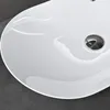 doporro Lavabo da Appoggio Ovale in Vetroceramica Bianco Anteprima dell’immagine prodotto 5