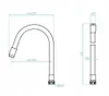 Technical drawing with dimensions of a flexible faucet spout. Anteprima dell’immagine prodotto