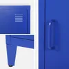 sweeek - Industrieller Nachttisch 1 Tür - Blau Produktbild-Vorschau 4