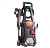 A black and orange pressure washer is shown against a white background.