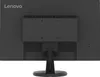 The back of a black Lenovo monitor is shown against a black background. Produktbild-Vorschau