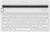 A top-down view of a white Logitech K480 Bluetooth keyboard on a white background. Produktbild-Vorschau