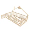 Merax Lit d'enfant 90x190 cm, Lit plat avec barre de Voir les images du produit 14