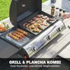 Outsunny Gasgrill 7,5 KW Tragbarer Tischgrill mit 3 Brenner Produktbild-Vorschau 4