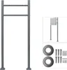 A product image showing a mailbox stand and its components. Produktbild-Vorschau