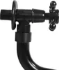 A close-up studio shot of a black metal faucet with a threaded connection on the left and a curved pipe extending downwards. Podgląd zdjęcia produktu