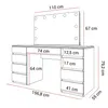 Schminktisch AURORA DOUBLE KASCHMIR mit Schubladen, goldene Produktbild-Vorschau 8
