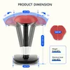 Product dimensions and specifications for an ergonomic wobble stool. Anteprima dell’immagine prodotto