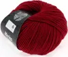 A ball of red yarn with a label wrapped around it. Produktbild-Vorschau
