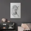 Posterpapier Poster - White Horse 21x30 cm Tiere Produktbild-Vorschau 2