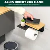 eluno uchwyt na papier toaletowy VARAZ z 2 półkami, Podgląd zdjęcia produktu 6