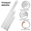 3 Stück Edelstahl Lineale 15/20/30cm Metall Lineale mit Produktbild-Vorschau 2