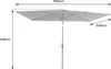Gerader Sonnenschirm HAPUNA rechteckig 2x3m grau Produktbild-Vorschau 8