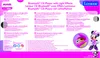 A marketing image for a Minnie Mouse CD player, showing product details and features in multiple languages. Podgląd zdjęcia produktu