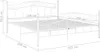 vidaXL Lit blanc métal 160x200 cm Voir les images du produit 8