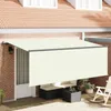 vidaXL Einziehbare Markise Creme 400 x 200 cm Polyester und Produktbild-Vorschau 1